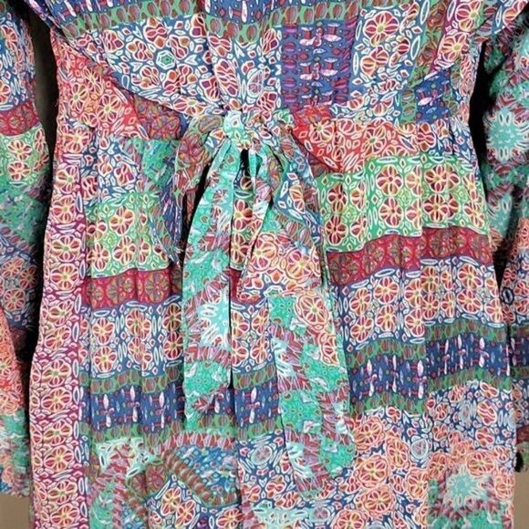 Linea Domani Long Sleeve V-neck Tunic Sz L - Picture 8 of 13